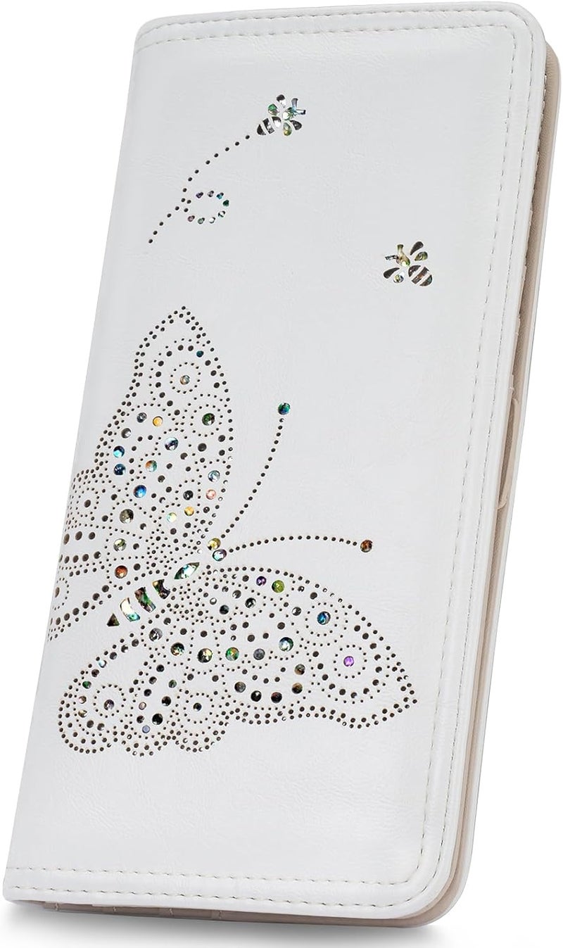 KITEVIUN RFID Wallet Women Ultra Slim Thin Womens Wallet Compact Clutch Long Ladies Wallet for Women WHITE - Image 1